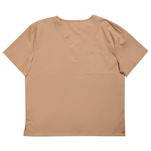 Unisex V-Neck <b>Scrub</b> Top Short Sleeve With Chest Pocket Hospital Uniform Woven Cotton Polyester Blend medical <b>scrub</b> uniform - Product Image 2