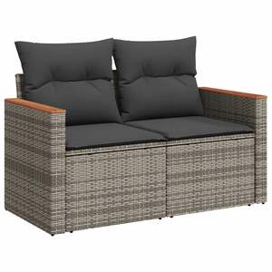 Conjunto de Sofá Modular de Jardín de 7 Piezas en Poliratán Gris, Muebles de Exterior Cómodos y Elegantes - Product Image 5