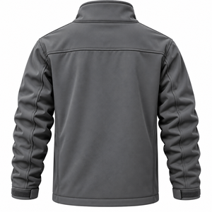 Custom Logo OEM <b>Men's</b> Winter Fleece Bomber <b>Jacket</b> Stand Collar Zipper <b>Waterproof</b> Casual Tactical Outdoor Warm <b>Jacket</b> - Product Image 3
