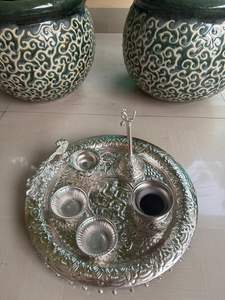 Collection Royal Look Aarna : Ensemble de vaisselle contemporain fait main en argent allemand, idéal pour les mariages, événements, promotions et cadeaux d'entreprise - Product Image 2