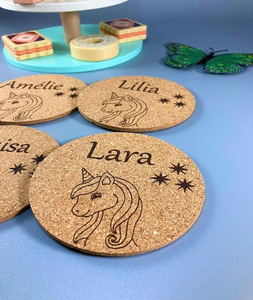 Modern Handmade Wooden Coasters 5mm/3mm Thickness Heart Shape Natural Eco-Friendly <b>Table</b> <b>Protection</b> - Product Image 5