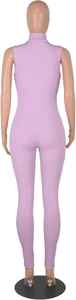 Mono de Cintura Alta de Poliéster/Algodón para Mujer, Ropa Deportiva para Fitness, Baile, Gimnasio, Yoga, Sin Mangas, Transpirable, de Secado Rápido - Product Image 2