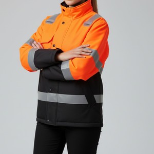 Chaqueta de Trabajo Reflectante de Alta Visibilidad, Ropa de Seguridad Impermeable y Resistente al Viento para Trabajos al Aire Libre - Product Image 1