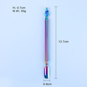 Herramienta profesional desechable para manicura y pedicura 2 en 1, raspador y empujador de uñas, herramienta de recorte de cutículas de acero inoxidable ANAAIF - Product Image 4