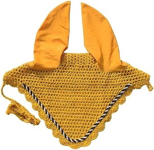 Washable <b>Fly</b> Veil for Elegant Equestrian Look Premium Crochet Horse Ear Bonnet Pakistan Manufacturer Lightweight Breathable - Product Image 2