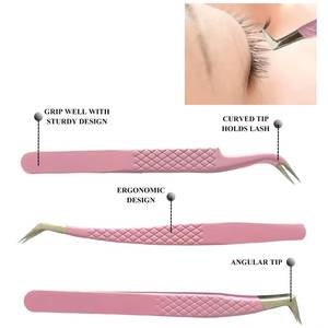 Pinces à cils de précision personnalisables de haute qualité Morje Surgical, en acier inoxydable, pointe lisse, 10 mm, ensemble pour l'application des cils - Product Image 6