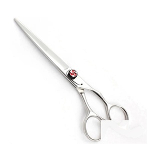 Ciseaux de coiffure professionnels en acier inoxydable 4Cr13, pointe arrondie, pour droitiers, manche long, 28 dents, ciseaux de coupe de cheveux durables - Product Image 3