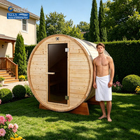 Sauna de barril para exteriores de cedro rojo al por mayor |   Vista Panorámica |   CE ETL |   Complemento Ideal para Terapia de Contraste en Sistemas de Inmersión en Frío