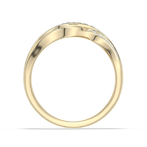 Anillo de Diamantes de Oro Amarillo Vintage para Mujer, con Diamantes Negros Naturales en los Laterales, Corte Brillante, Oro de 10K, 14K, 18K, Plata 925, 935 - Product Image 4