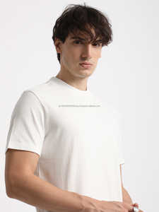T-shirts en coton uni personnalisés, manches courtes, blancs, service OEM pour hommes, adultes, 100% coton, teinture unie, 160, 180, 200 grammes - Product Image 5