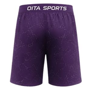Purple Marble Print Athletic Training <b>Shorts</b> with <b>Elastic</b> <b>Waistband</b> Breathable Lightweight Sports Gym Fitness Workout - Product Image 2