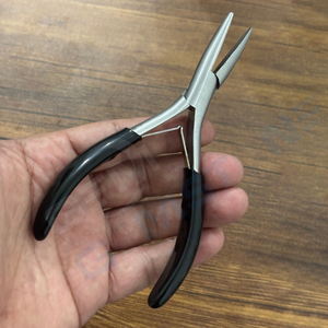 Professional Hair <b>Extension</b> Flat Mouth Plier with Inner Teeth Grip – Stainless Steel Hair <b>Extension</b> Tool for <b>Beads</b> Rings - Product Image 6