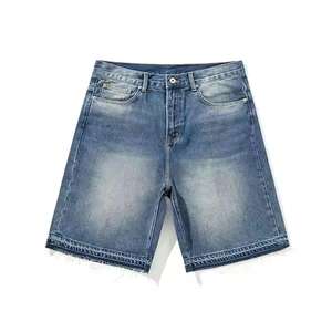 Pantalones Cortos de Mezclilla para Hombre, Talla XS, 100% Algodón, Lavados, Estilo Deportivo, con Decoración de Patrón Sólido, Precio Económico al por Mayor - Product Image 1