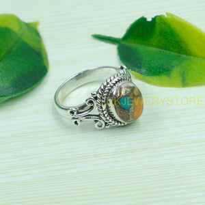 Anillo de Plata de Ley 925 con Gema de Turquesa de Ostra Espinosa Naranja de Alta Calidad, Diseño Hecho a Mano, Anillo de Promesa, Joyería Boho - Product Image 5