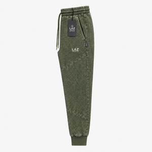 Pantalon de survêtement à séchage rapide, nouvelle mode, qualité supérieure, pour homme, délavé à l'acide, décontracté, taille haute, couleur unie, 100% coton respirant - Product Image 2
