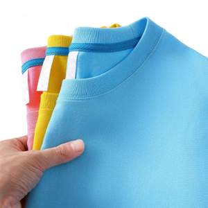 Camiseta de Manga Corta para Hombre, 100% Algodón, Cuello Redondo, Color Sólido, Corte Regular, Informal, Tejido Transpirable, Lisa - Product Image 2