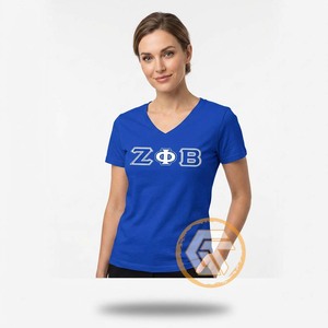 T-shirts d'été personnalisés Zeta Phi Beta pour femmes, vêtements de sororité décontractés, 100 % coton de haute qualité, collection Trésors Grecs - Product Image 2
