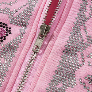 Sudaderas Brillantes para Mujer con Pedrería, Decoración de Cristales, Tela Suave, Ropa de Moda, Diseño Personalizado, Suministro al por Mayor - Product Image 6