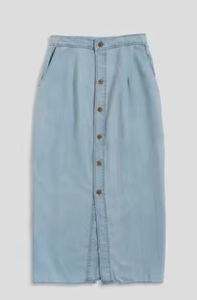 กระโปรงยีนส์เอวสูงทรงวินเทจ ปี 2026 ผ้าฝ้าย กระโปรงยีนส์ผู้หญิงแฟชั่นฤดูร้อนแบบใหม่ กระโปรงยีนส์ทรงห่อ - Product Image 2