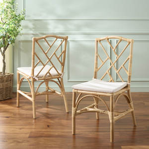 Ensemble de 2 chaises de salle à manger en rotin - Product Image 2