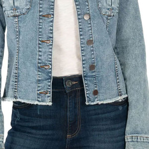 Women's <b>Denim</b> <b>Coat</b> 2026 High Quality Regular Sleeves Woman's <b>Denim</b> Jacket For Sale High Quality Breathable Solid Color Ripped - Product Image 5