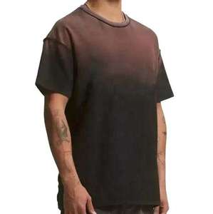 Camiseta Oversize Vintage de Alta Calidad con Efecto Desgastado por el Sol, 250 GSM, Algodón con Lavado Ácido, Estilo Urbano, Costura Simple, Teñida en Prenda, Unissex - Product Image 5