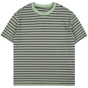 Camiseta Sublimada Transpirable al por Mayor, Camiseta a Rayas de Algodón Sostenible, Tela Ecológica, Camiseta Casual para Hombre 2026 - Product Image 5