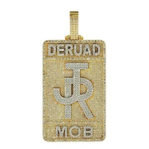 Iced Out Moissanite Letter <b>Pendant</b> Gold Plated Hip Hop Style Charms Jewelry Custom Rapper Bling <b>Pendant</b> <b>Initial</b> Letter <b>Pendant</b> - Product Image 1