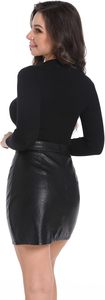 Mini-jupe en cuir pour femme, fabricant sur mesure, jupe moulante taille haute en cuir PU, vêtements de mode pour femmes, fournisseur en gros - Product Image 3