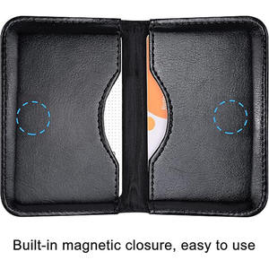 Professional PU Leather Business <b>Card</b> Holder with Magnetic Closure Slim Large Capacity Credit <b>Card</b> Case Vintage Name <b>Card</b> - Product Image 4