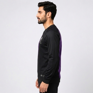 Sweat-shirt pour homme style minimaliste, inspiré du streetwear, avec poignets côtelés, décontracté, pour sublimation - Product Image 2