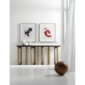 Luxury Handmade Eco-Friendly Stainless Steel Square Coffee <b>Table</b> <b>Adjustable</b> Height Modern Design for Living Room Home Office - Product Image 1