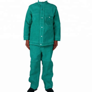 Traje de Soldadura de Cuero Vacuno Resistente a Altas Temperaturas, Protección Corporal Resistente a la Radiación y Vapores para Seguridad - Product Image 5