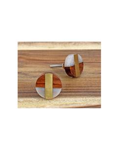 Poignées de porte en bois et résine, artisanales et artistiques, pour armoires de cuisine, placards, tiroirs, meubles, décoration haut de gamme - Product Image 1