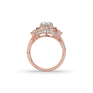 Custom 1.5Ct Lab Grown Diamond 925 Silver Gold Ring Round Cut <b>Unique</b> Style Lightweight Minimalist Jewelry <b>For</b> <b>Her</b> Ring - Product Image 5