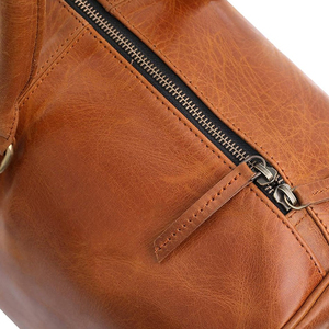 Wholesale Custom Logo Personalized Genuine <b>Leather</b> Duffel Bag Foldable <b>Mens</b> Travel Sports Gym Weekend Overnight Luggage <b>Holdalls</b> - Product Image 5