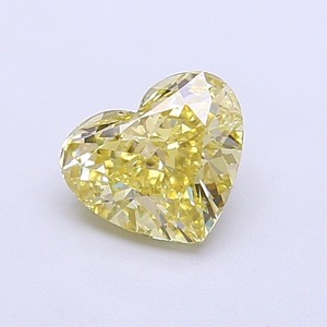 Diamant de laboratoire cultivé en laboratoire, 1,01 carat, jaune intense fantaisie, clarté VS1, taille brillant modifiée, finition EX, diamant jaune CVD synthétique - Product Image 5
