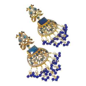 Juego de Joyería de Cristal de Estilo Premium, Elegante Juego de Joyería Nupcial Chapado en Oro para Mujer, Colección para Fiestas - Product Image 1