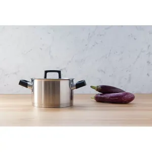 Stainless Steel Casserole <b>Pot</b> <b>Lid</b> 33cm Durable Modern Design Oven Safe Polished Exterior for Gas Induction Cooker Dishwasher - Product Image 2