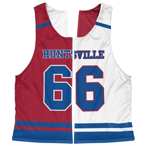 Pinnies de crosse réversibles sur mesure 100% polyester vêtements de sport durables respirants pour adultes et jeunes imprimés par sublimation - Product Image 5