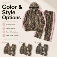 Ensemble survêtement IKDEER pour homme, sweat à capuche et pantalon évasé en molleton de coton épais, imprimé camouflage Real Tree, collection automne