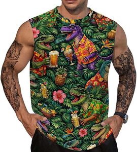 Débardeur oversize à col rond pour homme, sans manches, décontracté, pour la gym, le fitness, le streetwear, vêtements imprimés personnalisés - Product Image 1