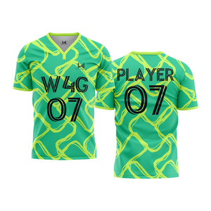 เสื้อฟุตบอลผู้ชาย W4G คอวี โลโก้แบบซับลิเมชั่น แห้งเร็ว 100% โพลีเอสเตอร์ ทรงปกติ แขนสั้น คุณภาพสูง เป็นมิตรกับสิ่งแวดล้อม - Product Image 6