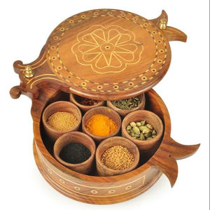Boîte de rangement pour épices en bambou éco-responsable – Taille et logo personnalisés – Organisateur de cuisine grande capacité – Fabricant - Product Image 1