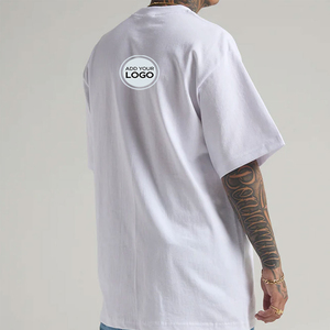 T-shirt ample vierge pour vêtements de travail, personnalisable avec logo imprimé, en coton épais 240g pour homme - Product Image 1