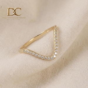 แหวนแต่งงานทองคำแท้ 14Kt ประดับเพชรเพาะเลี้ยงในห้องปฏิบัติการ ได้รับการรับรองจาก IGI เครื่องประดับทองคำคุณภาพสูงสำหรับทุกเพศ - Product Image 4