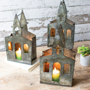 Figura Decorativa Metálica Galvanizada para el Hogar, Estilo Townhome, con Luz Navideña, Adorno de Temporada, para Mesa, Regalo - Product Image 5