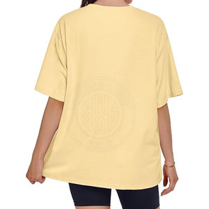 เสื้อยืดโอเวอร์ไซส์ผู้หญิง ขายส่ง ดีไซน์ใหม่ ผ้าฝ้าย ทรงหลวม แขนสั้น เสื้อลำลองสำหรับผู้หญิง แฟชั่นสตรีทประจำวัน - Product Image 2