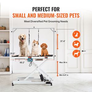 Tavolo da Toelettatura Elettrico Professionale per Animali Domestici da 50 Pollici, Regolabile in Altezza, Antiscivolo, con Braccio e Alimentazione a Batteria per Cani di Taglia Grande - Product Image 6