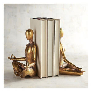 ARTISAN INTERNATIONAL Handcrafted Aluminium Bookends Model AI-1028 Modern Premium Decorative Metal Bookshelf <b>Book</b> <b>Holder</b> <b>Stand</b> - Product Image 4